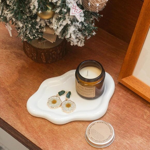 NEW Ceramic Jewelry Tray Trinket Dish,Decorative Cloud Vanity Key Tray for Women - Picture 8 of 9